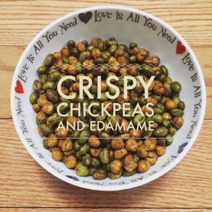 Crispy chickpeas and edamame